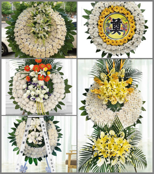 山东青岛即墨市龙泉街道石泉头后村花圈速递